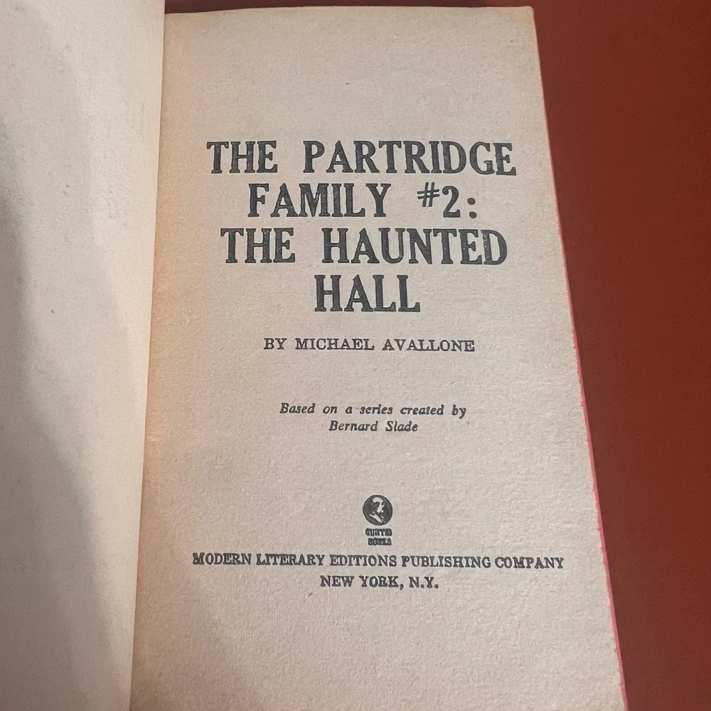 The Partridge Family #2 The Haunted Hall Michael Avallone 1970 Vintage Paperback
